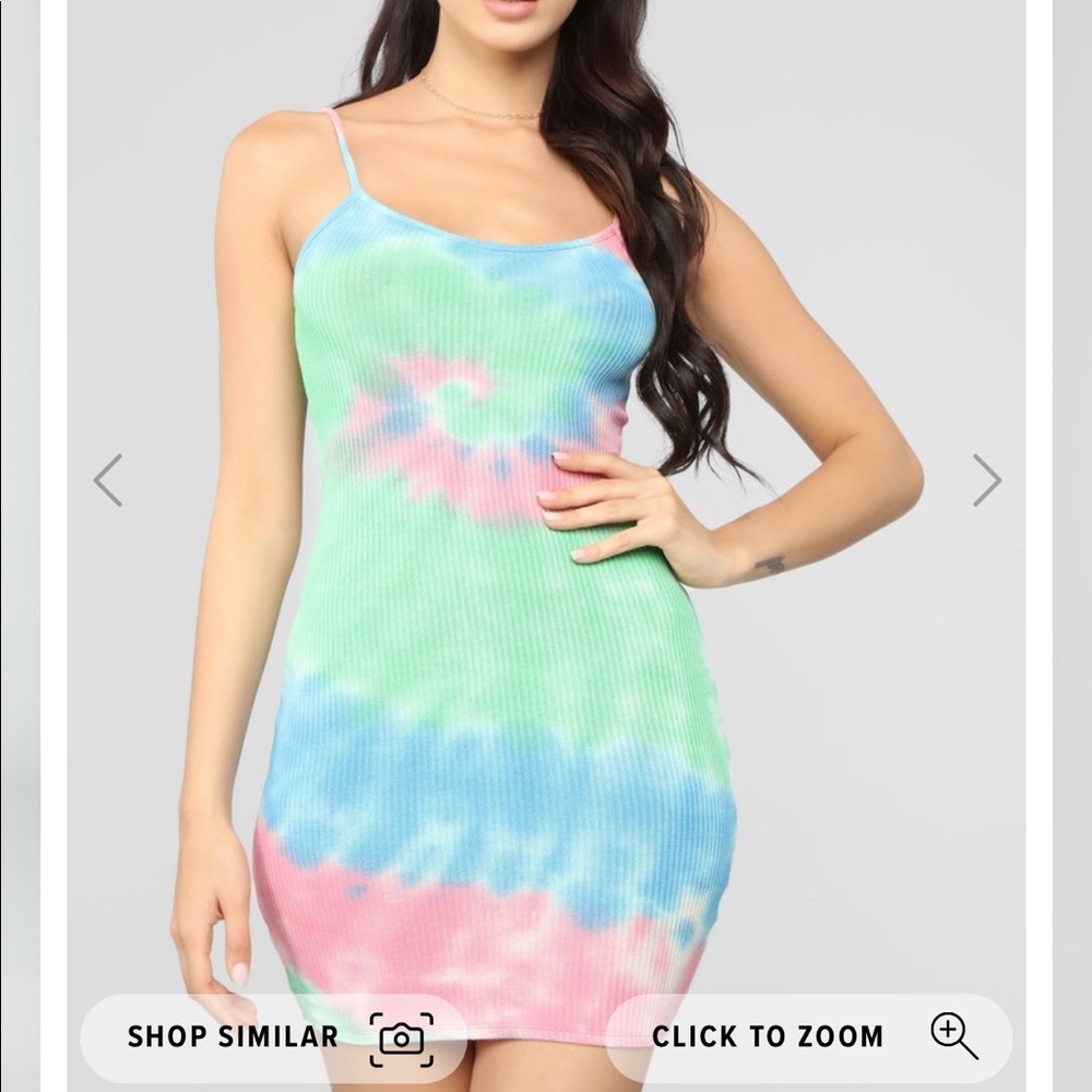 Tie dye mini dress
